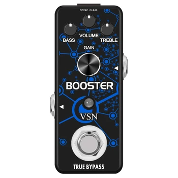 VSN Guitar Booster Effect Pedal Аналогови педали ефекти за усилване на електрически китари Pure Clean Mini Boost Pedals True Bypass