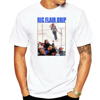 Мъжки t-shirt Ric Flair Drip Shirt Брет Hull, Размер S - 3Xl Фланелка от чист памук