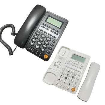 Телефон с голям бутон за стационарен телефон Eldly Crystal, дисплей на масата за разговори, кабелна телефона на обаждащия се за домашния офис, хотел